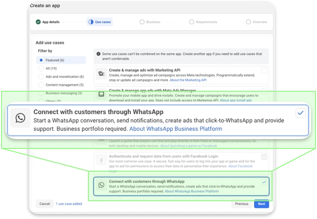 Whatsapp integration asset